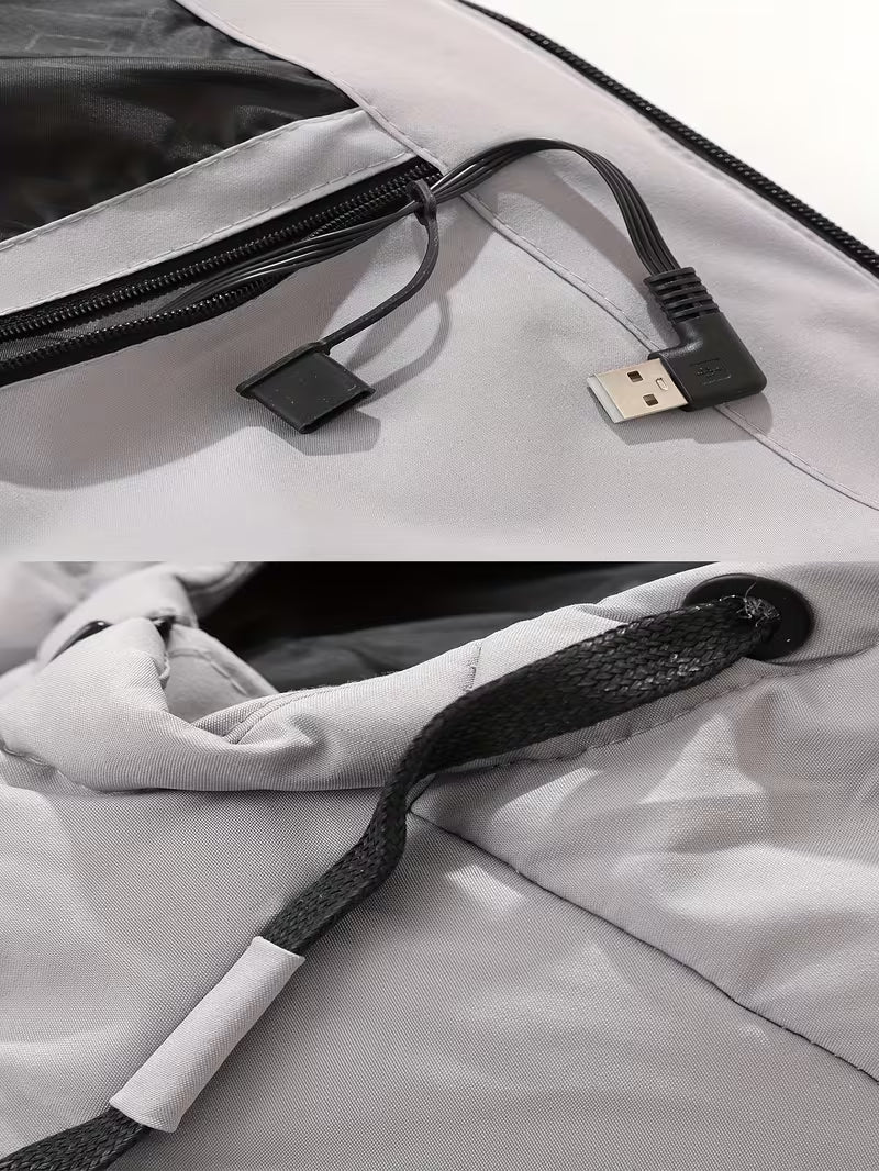 Veste Chauffante Intelligente Homme avec 11 Zones de Chauffage, Double Commande et 3 Niveaux de Température – Idéale pour l’Automne et l’Hiver