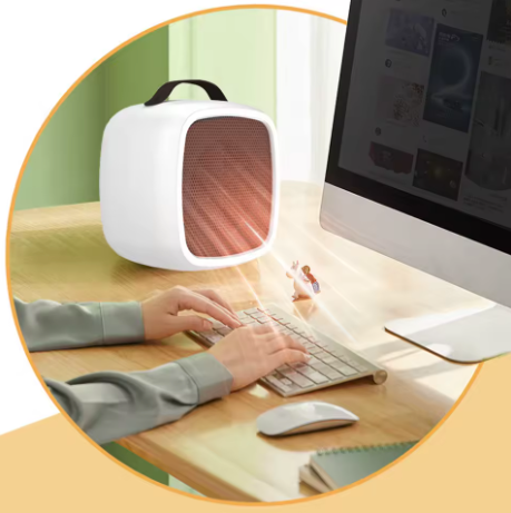 Mini Radiateur Portable 500W – Ultra Silencieux & Chauffage Rapide