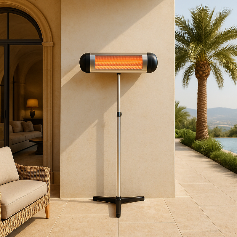 Chauffage électrique infrarouge Chauffe-terrasse autoportant 1500w