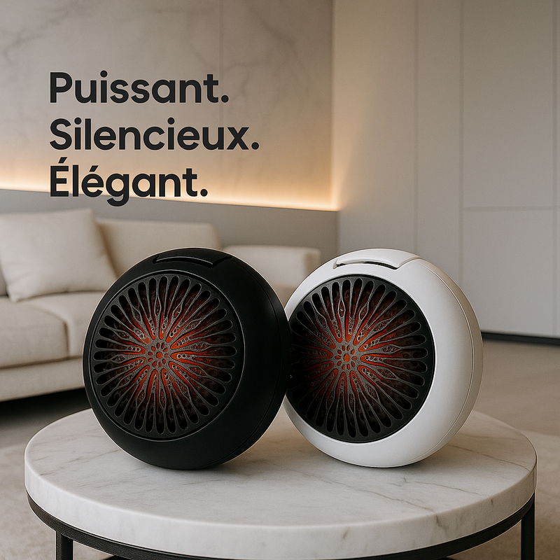 Chauffage Électrique 2-en-1 Mural/Bureau – Silencieux, Rapide & Télécommandé