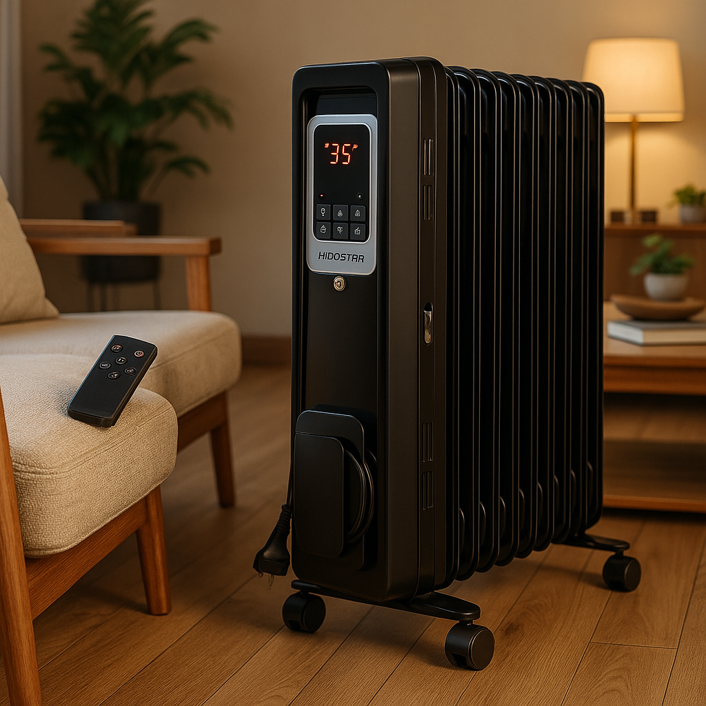 Radiateur à Huile 2500W Aigostar Oil Monster – 13 Ailerons, LCD, 4 Modes Chauffage & Thermostat Éco