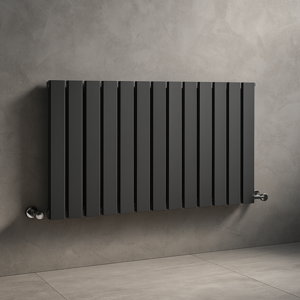 Radiateur Vertical Design Anthracite – Flat Tube, Haute Performance & Gain d’Espace