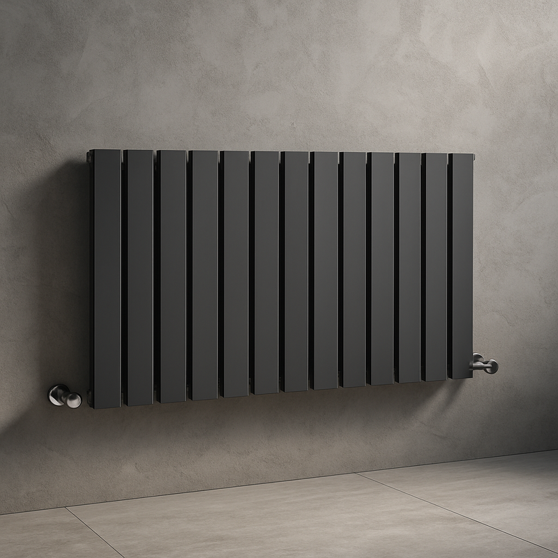 Radiateur Vertical Design Anthracite – Flat Tube, Haute Performance & Gain d’Espace