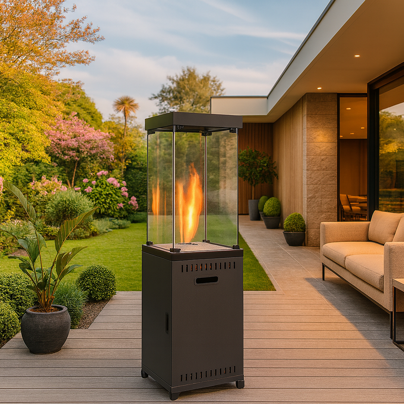 Chauffage de Terrasse à Flamme – Infrarouge Puissant pour Jardin & Espaces Extérieurs