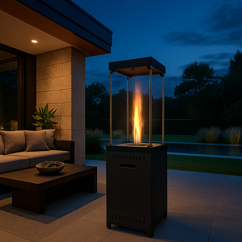 Chauffage de Terrasse à Flamme – Infrarouge Puissant pour Jardin & Espaces Extérieurs
