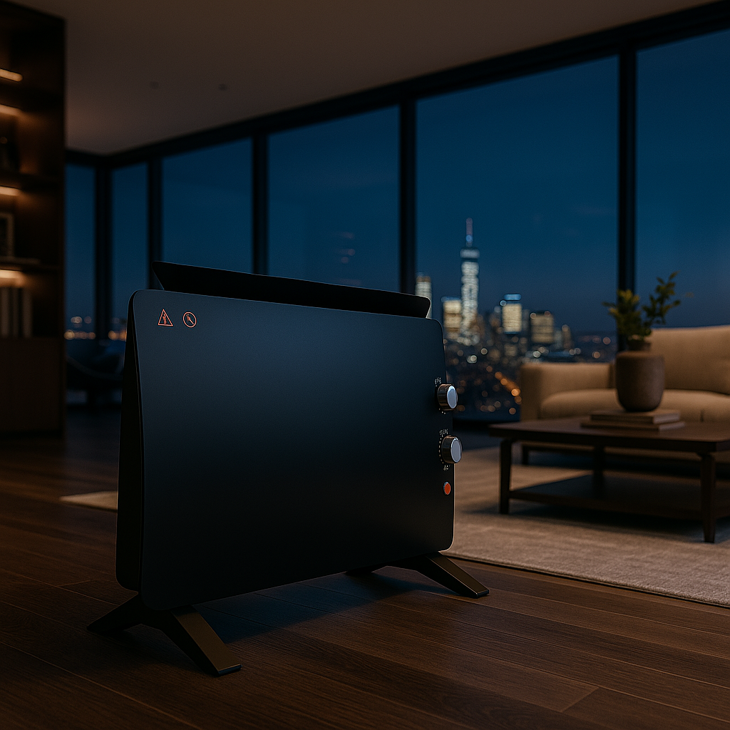 Radiateur Électrique Verre LED SEEMAX – Panneau Chauffant Design avec Minuterie