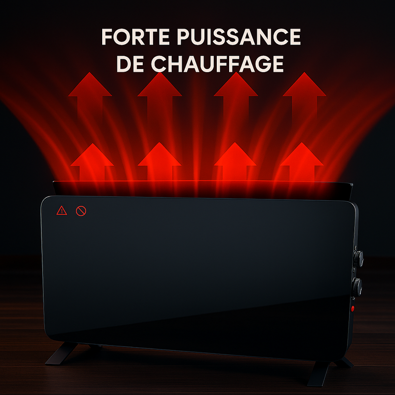 Radiateur Électrique Verre LED SEEMAX – Panneau Chauffant Design avec Minuterie